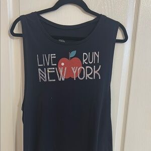 Live Run New York Women's Navy Muscle Tee